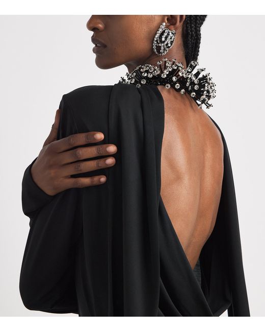 Coppola E Toppo Black Crystal Margherite Necklace