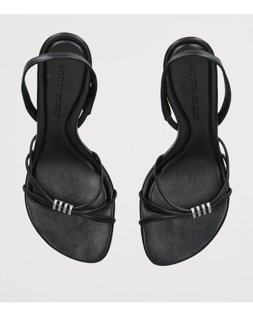 Christopher Esber Black Leather Giro Slingback Sandals 90