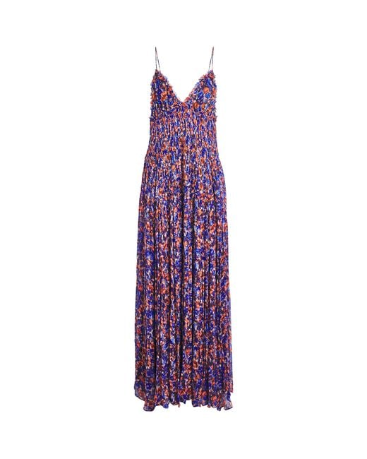 Ulla Johnson Purple Silk Chiffon Atrani Maxi Dress