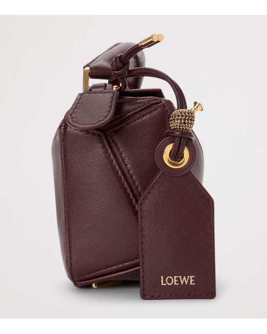 Loewe Brown Mini Leather Puzzle Top-Handle Bag
