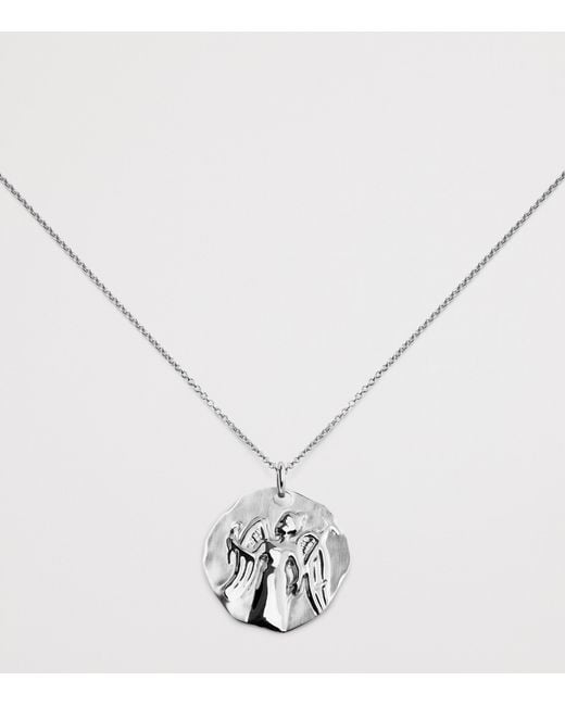 Monica Vinader White Sterling Virgo Zodiac Necklace