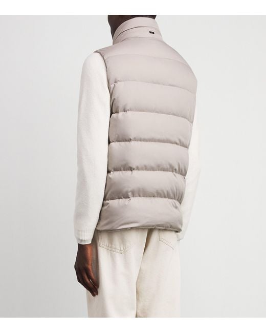 Herno Gray Down Quilted Gilet for men