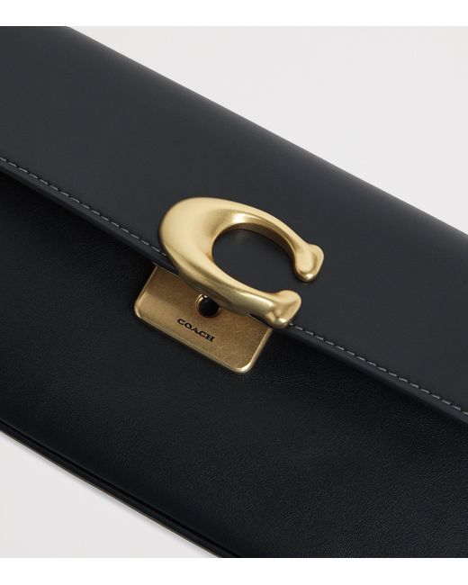 COACH Black Leather Jet Shoulder Bag