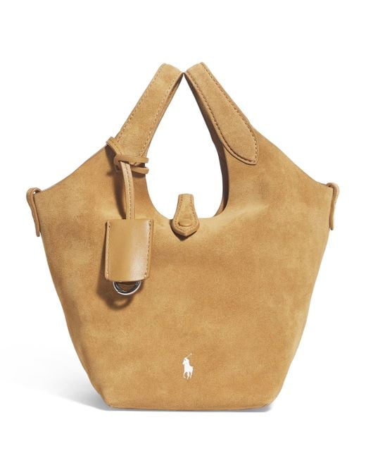 Polo Ralph Lauren Metallic Small Suede Polo Play Cross-Body Bag
