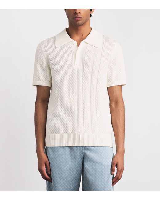 CHE White Cotton Santino Polo Shirt for men