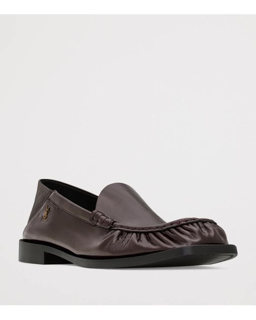 Saint Laurent Brown Calfskin Theobald Loafers for men
