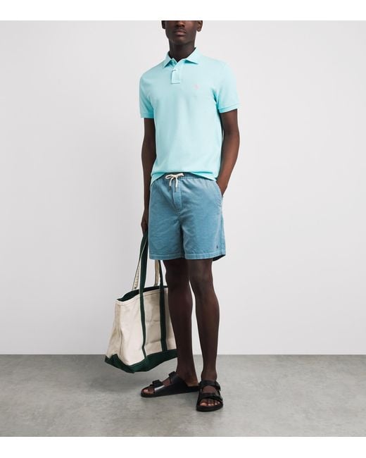 Polo Ralph Lauren Blue Cotton Corduroy Polo Prepster Shorts for men