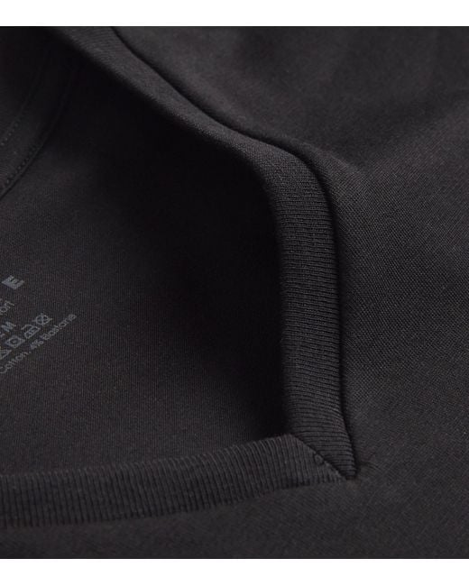 Falke Black Cotton-Blend Daily Comfort T-Shirt for men