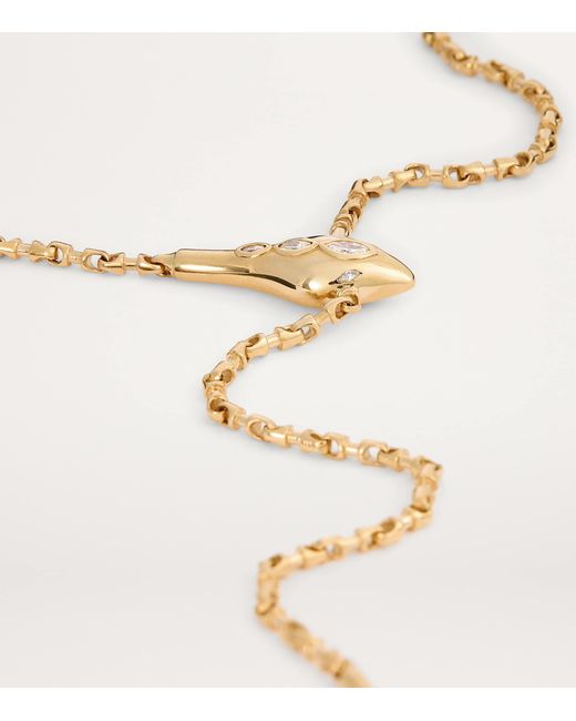 Jacquie Aiche Metallic And Diamond Snake Necklace
