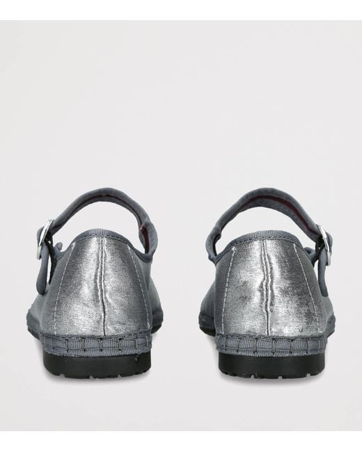 Flabelus White Lavinia Mary Jane Flats