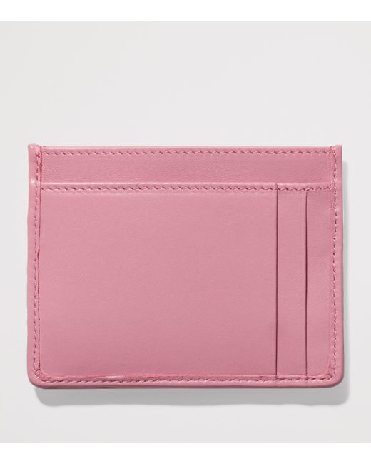 Miu Miu Pink Leather Matelassé Card Holder