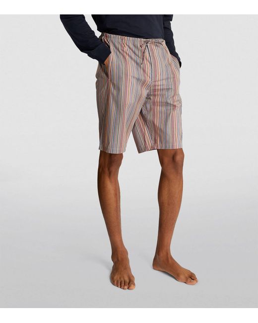 Paul Smith Multicolor Signature Stripe Lounge Shorts for men