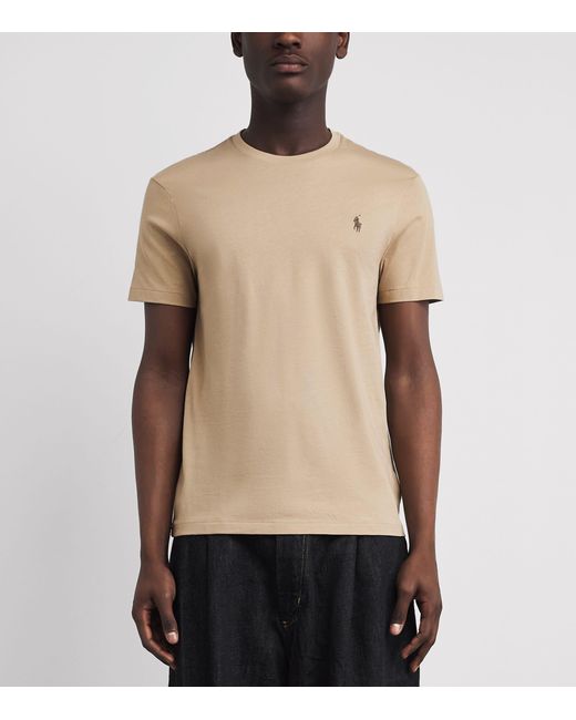 Polo Ralph Lauren Natural Cotton Custom-Fit Polo Pony T-Shirt for men