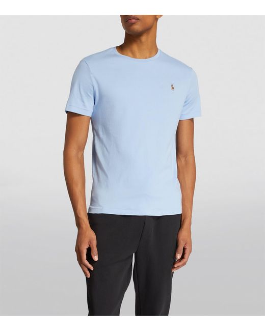 Polo Ralph Lauren Blue Pima Cotton T-shirt for men