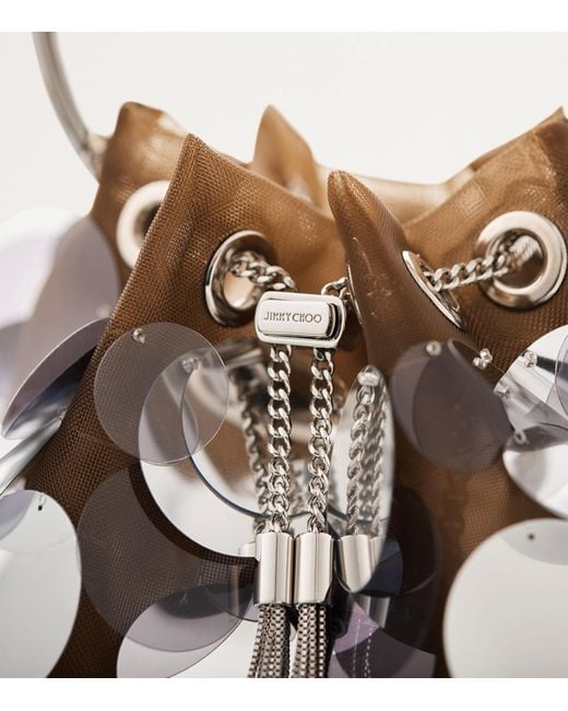 Jimmy Choo Brown Bon Bon Embellished Top-Handle Bag
