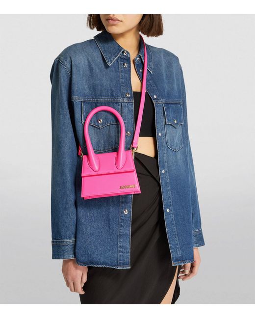 Jacquemus Pink Medium Leather Le Chiquito Top-handle Bag