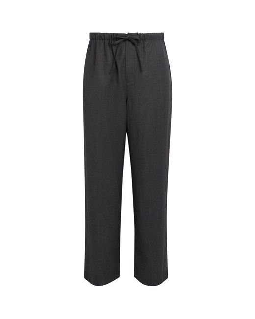 LE17SEPTEMBRE Gray Wool-Blend Drawstring Trousers for men