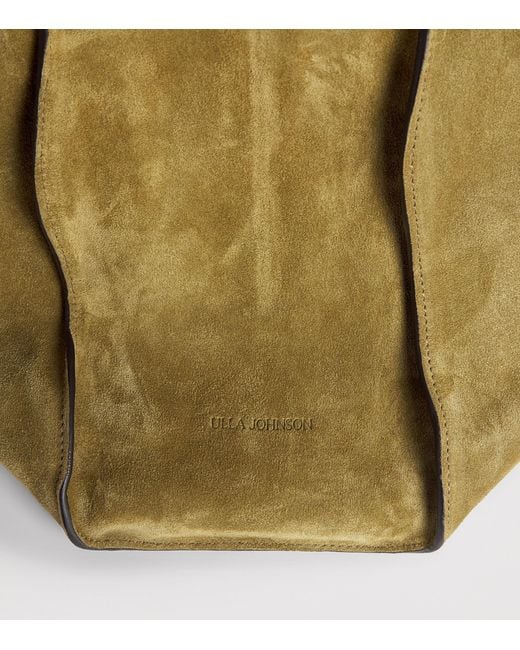 Ulla Johnson Green Suede Adria Tote Bag