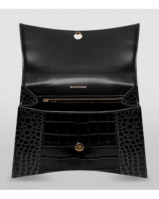 Balenciaga Black S Hourglass Top-Handle Bag