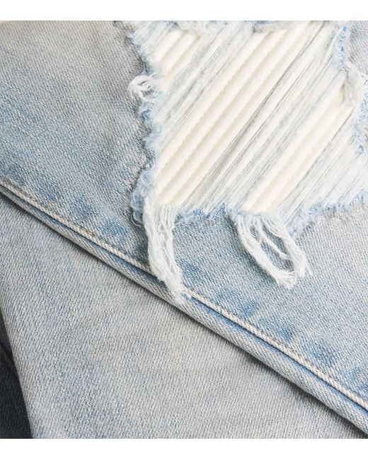 Amiri Blue Suede Straight Mx1 Jeans for men