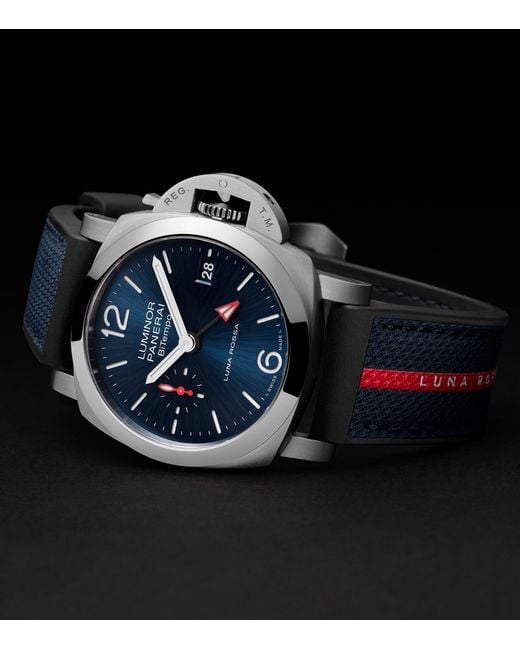 Panerai Blue Stainless Steel Luminor Quaranta Bitempo Luna Rossa Watch for men