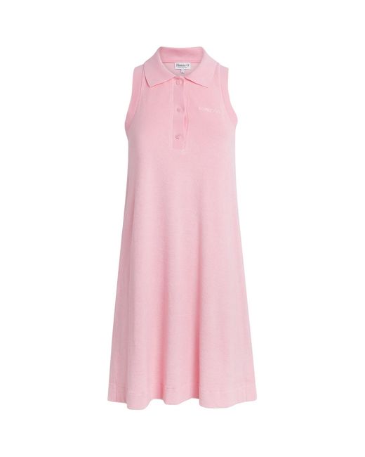 Hunza G Pink Towelling Tennis Mini Dress
