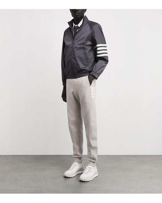 Thom Browne Gray Cotton 4-Bar Sweatpants for men