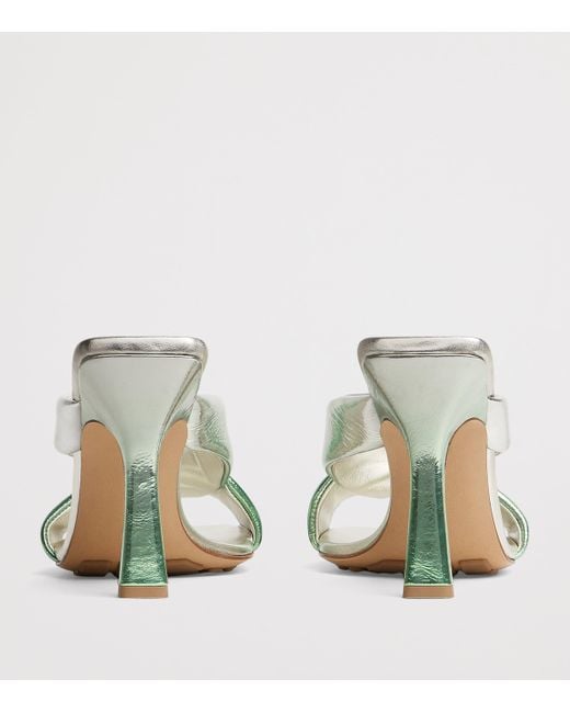Bottega Veneta Metallic Degradé Leather Riva Mules 90