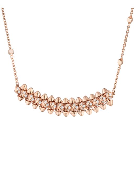 Cartier Pink Rose And Diamond Clash De Necklace