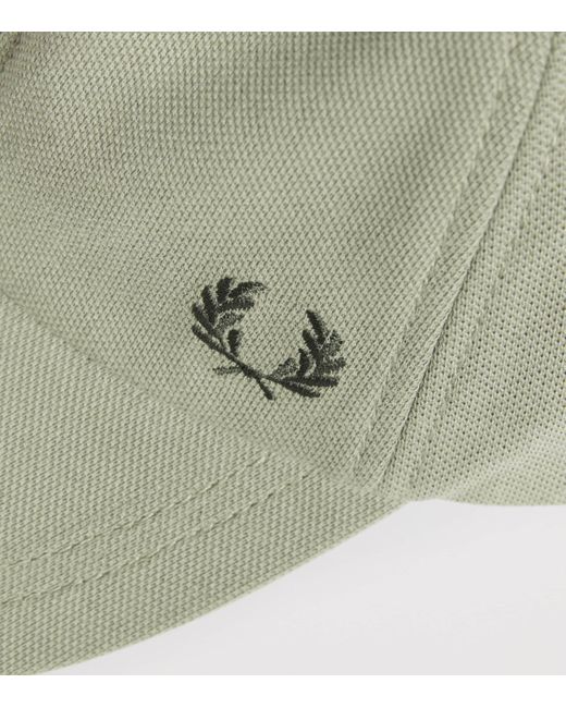 Fred Perry Green Embroidered Logo Baseball Cap for men