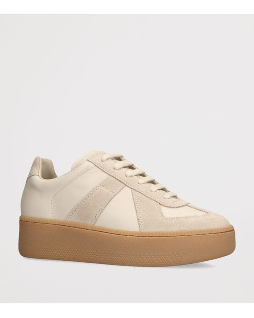 Maison Margiela Natural Leather-Suede Chunky Replica Sneakers