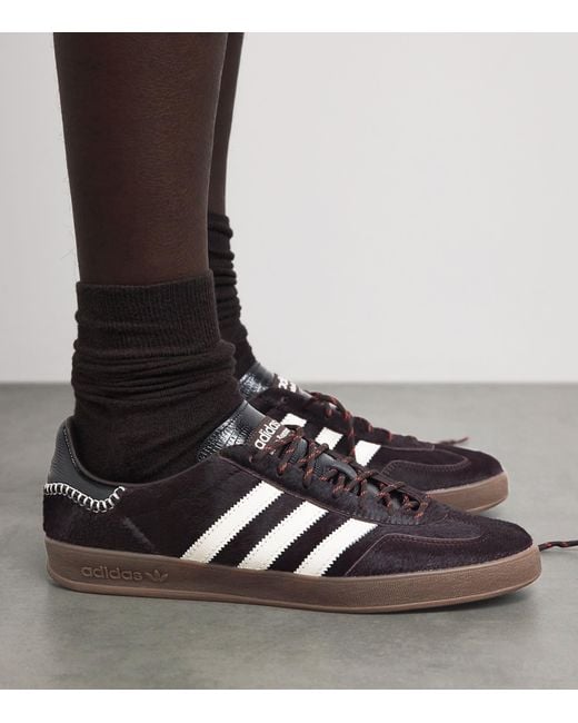 Adidas Brown X Wales Bonner Pony Hair Gazelle Sneakers for men