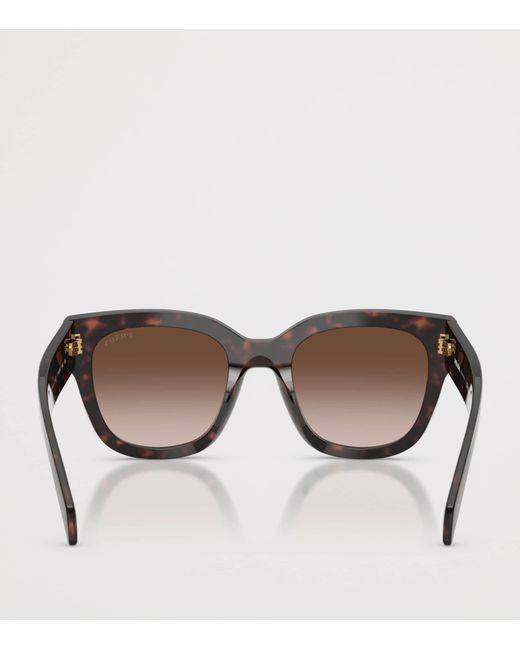 Prada Brown Acetate Square Sunglasses