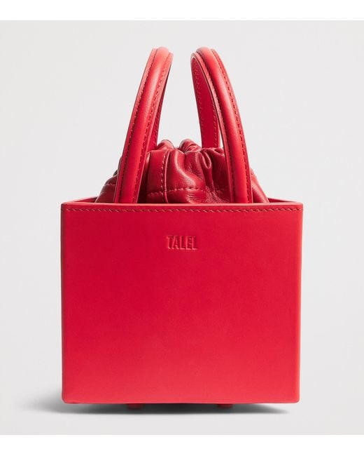 TALEL PARIS Red Small Leather Triangle Bag