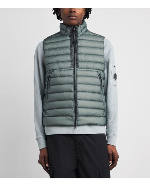 C P Company Green D.D. Shell Quilted Down Gilet for men