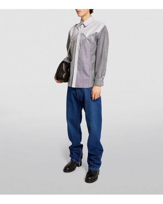 Maison Margiela Gray Striped Long-sleeve Shirt for men
