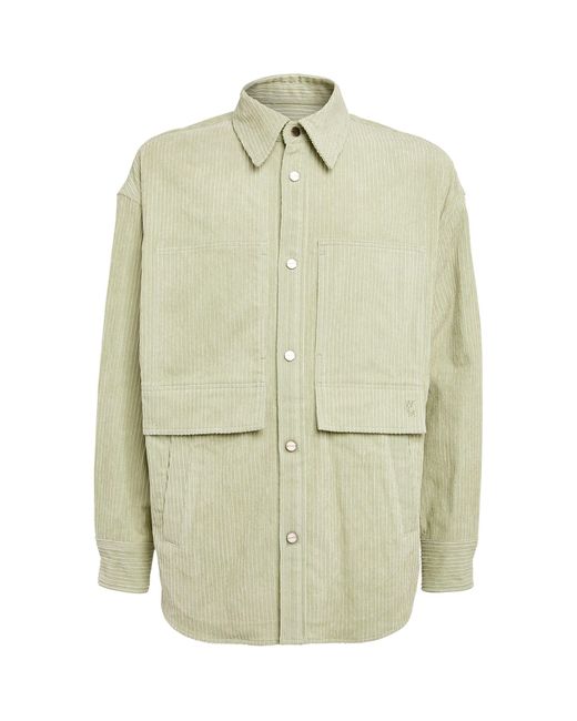 WOOYOUNGMI Corduroy Panelled Shirt in Green for Men | Lyst