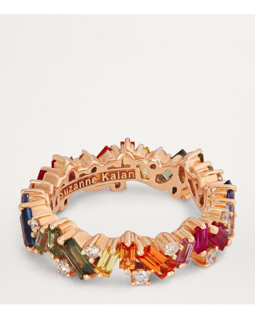 Suzanne Kalan Red Diamond And Sapphire Frenzy Eternity Ring