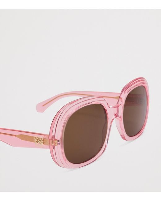 Loewe Brown Square Steps Sunglasses