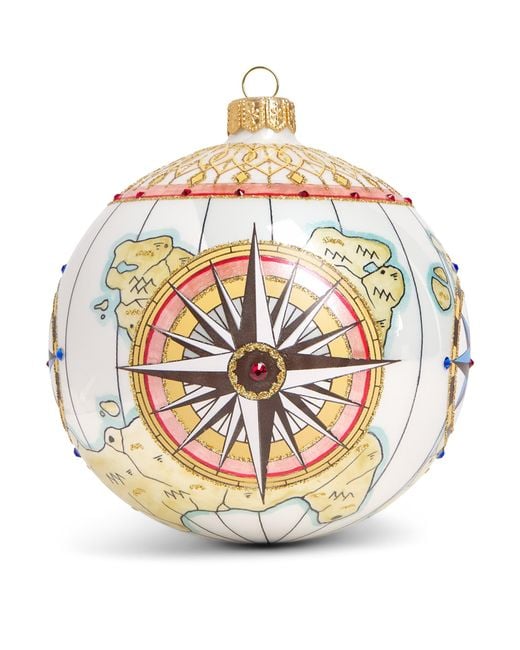 Glitterlab Metallic Glass Adventurer's Globe Bauble