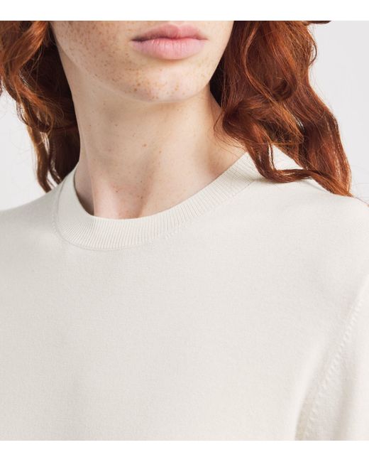 Weekend by Maxmara White Crew-Neck Long-Sleeve Sweater