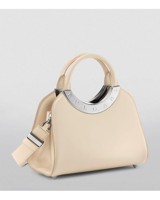 BVLGARI Natural Small Leather Roma Top-handle Bag