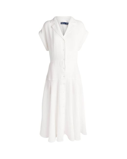 Polo Ralph Lauren White Linen Shirt Dress