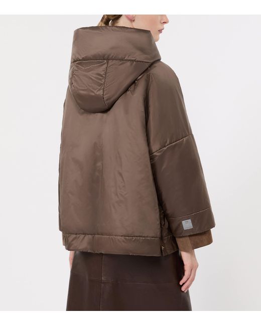 Max Mara Brown The Cube Hooded Jacket