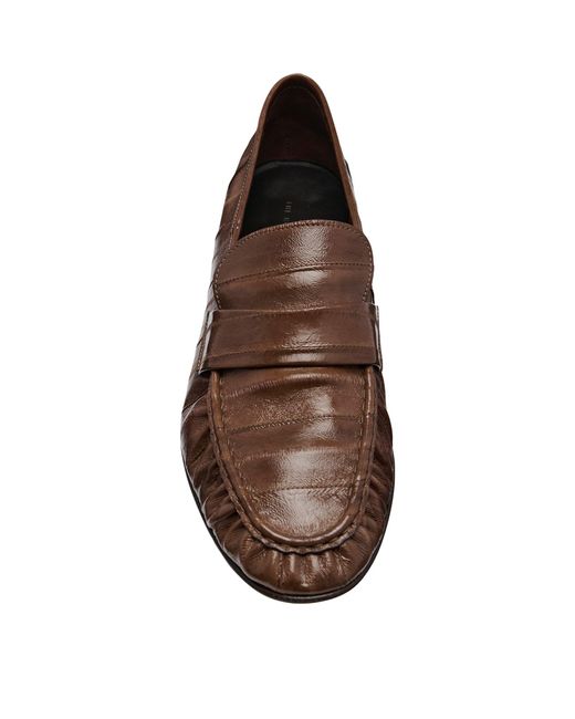 The Row Brown Eel Loafers