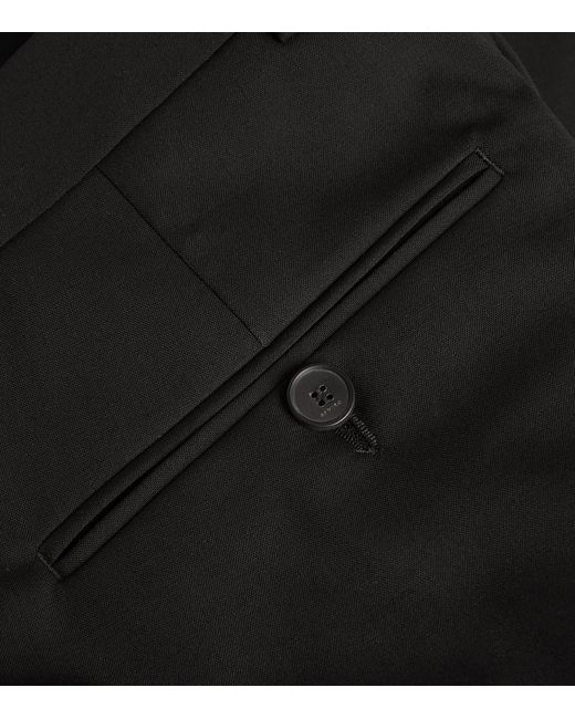 Sandro Black Virgin Wool Trousers for men