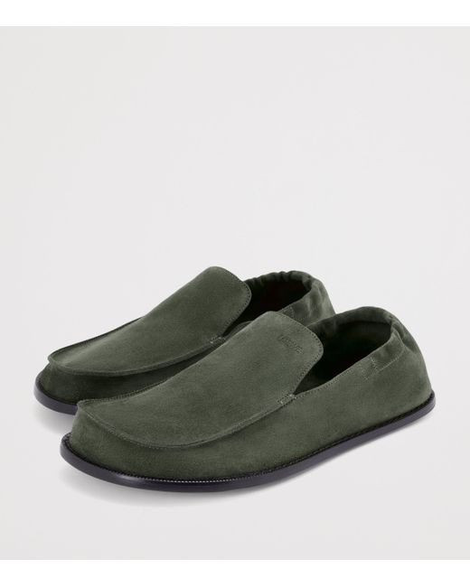 Loewe Green Suede Flex Loafers for men