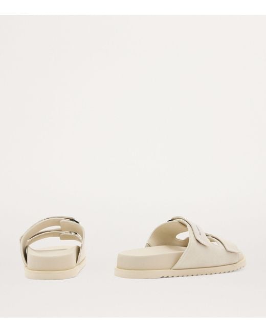 AllSaints White Leather Vex Sandals for men