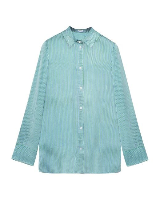 Loewe Blue Striped Long-sleeve Shirt