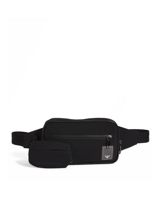 Emporio Armani Logo Patch Belt Bag in Black for Men Lyst UK